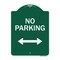 Signmission No Parking With Bidirectional Arrow Heavy-Gauge Aluminum Architectural Sign, 24" x 18", GW-1824-9819 A-DES-GW-1824-9819 - alternate 1